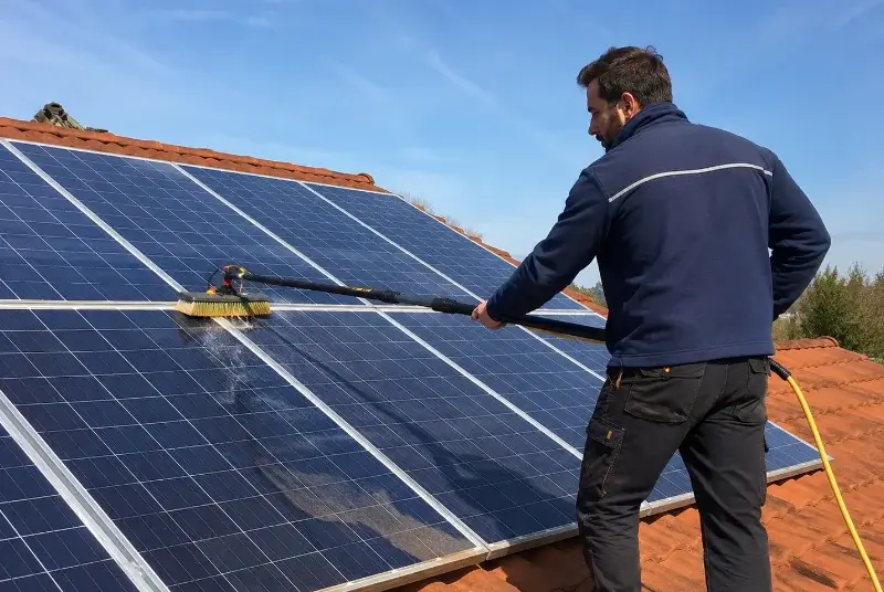 Nettoyage et entretien de panneaux solaires au Fauga
